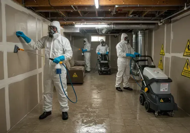 Basement Moisture Removal and Structural Drying process in Deerfield Beach, FL